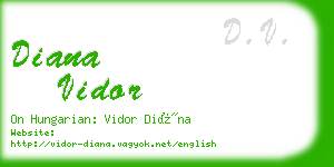 diana vidor business card